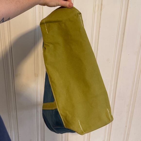 Llbean vintage vtg teal green 90s open top large boat and tote bag nautical - Picture 4 of 5